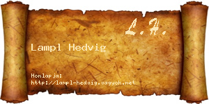 Lampl Hedvig névjegykártya